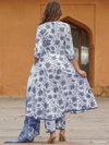 White Colour Rayon Printed Kurti With Pant Dupatta Wholesale Market In Surat Aaradhna 2039